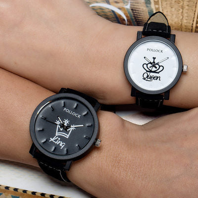 King & Queen Couple Quartz Watch Set