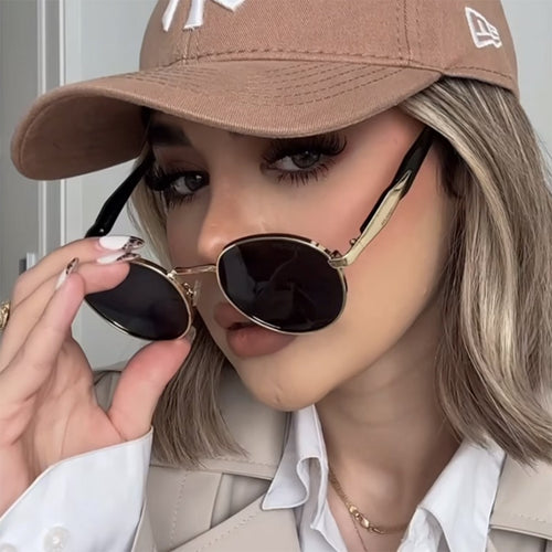 Classic Metal Round Sunglasses | KUSHVO